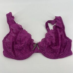Victorias Secret Womens 34DD Unlined Perfect Coverage Bra Underwired Fuscia Pink